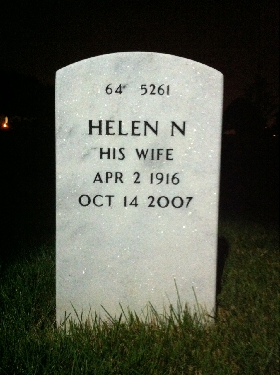 Back of headstone — Earl Hertenstein