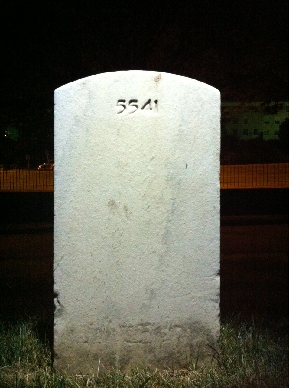 Back of headstone — John Moore
