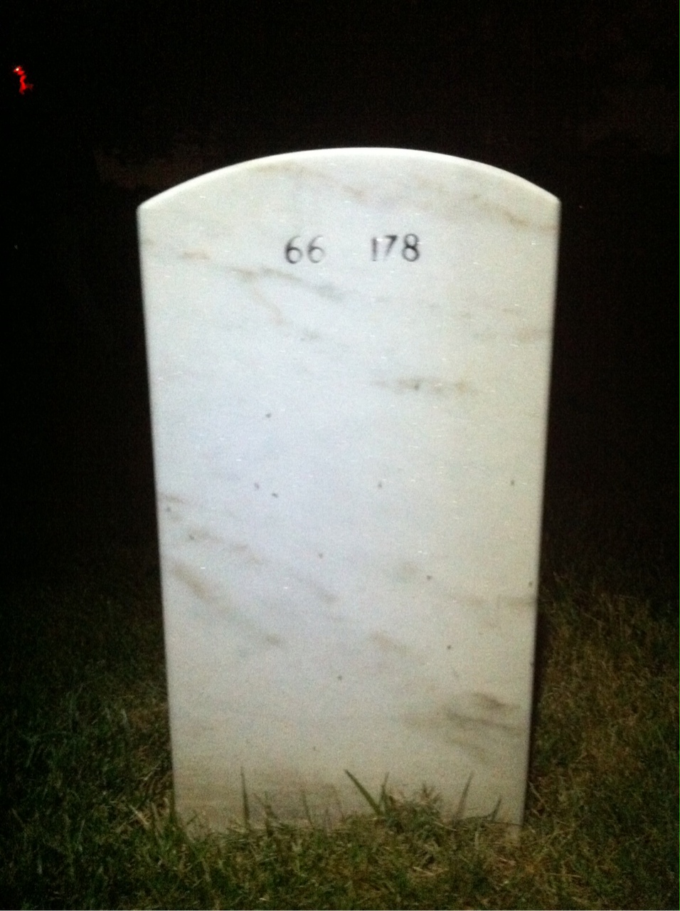 Back of headstone — Raymond Chace