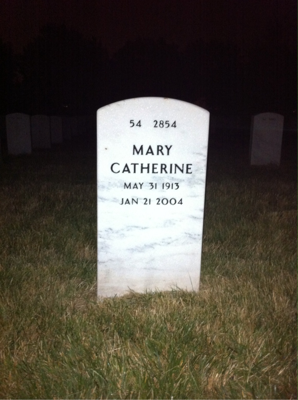 Back of headstone — Emil Grasser