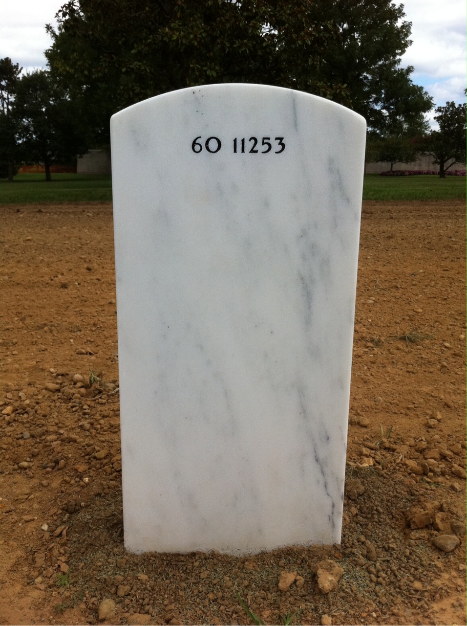 Back of headstone — Victor John Stanfill