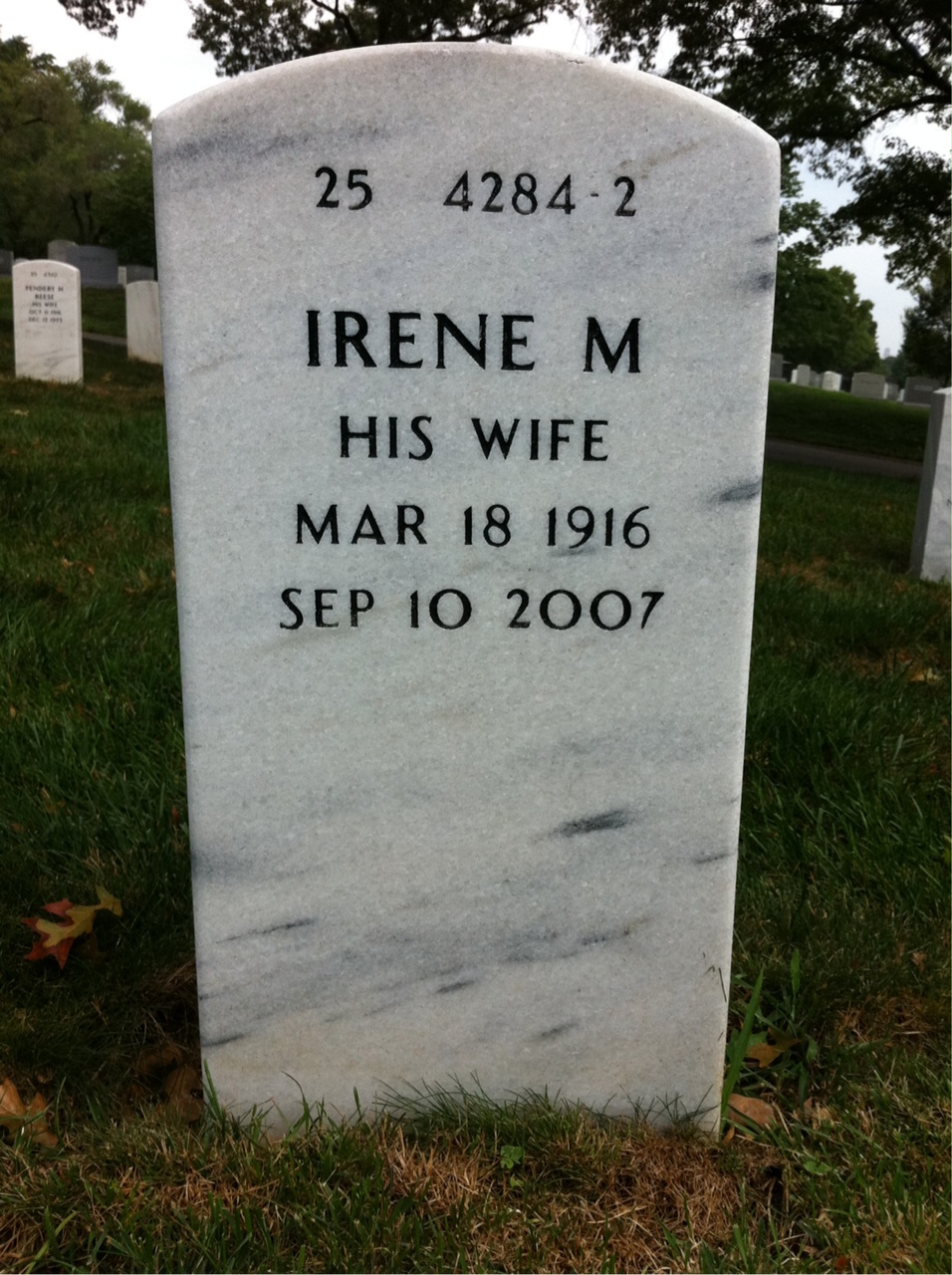 Back of headstone — Malvin Weeks