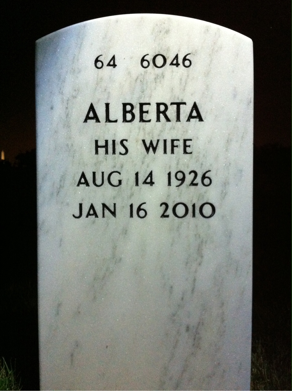 Back of headstone — Frank Forgione
