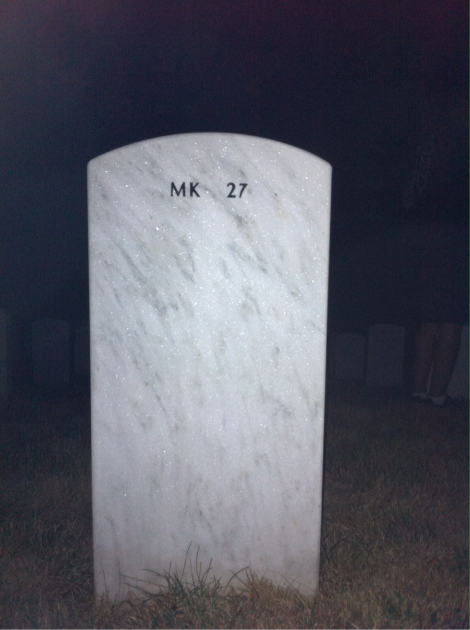 Back of headstone — Harold Holmes