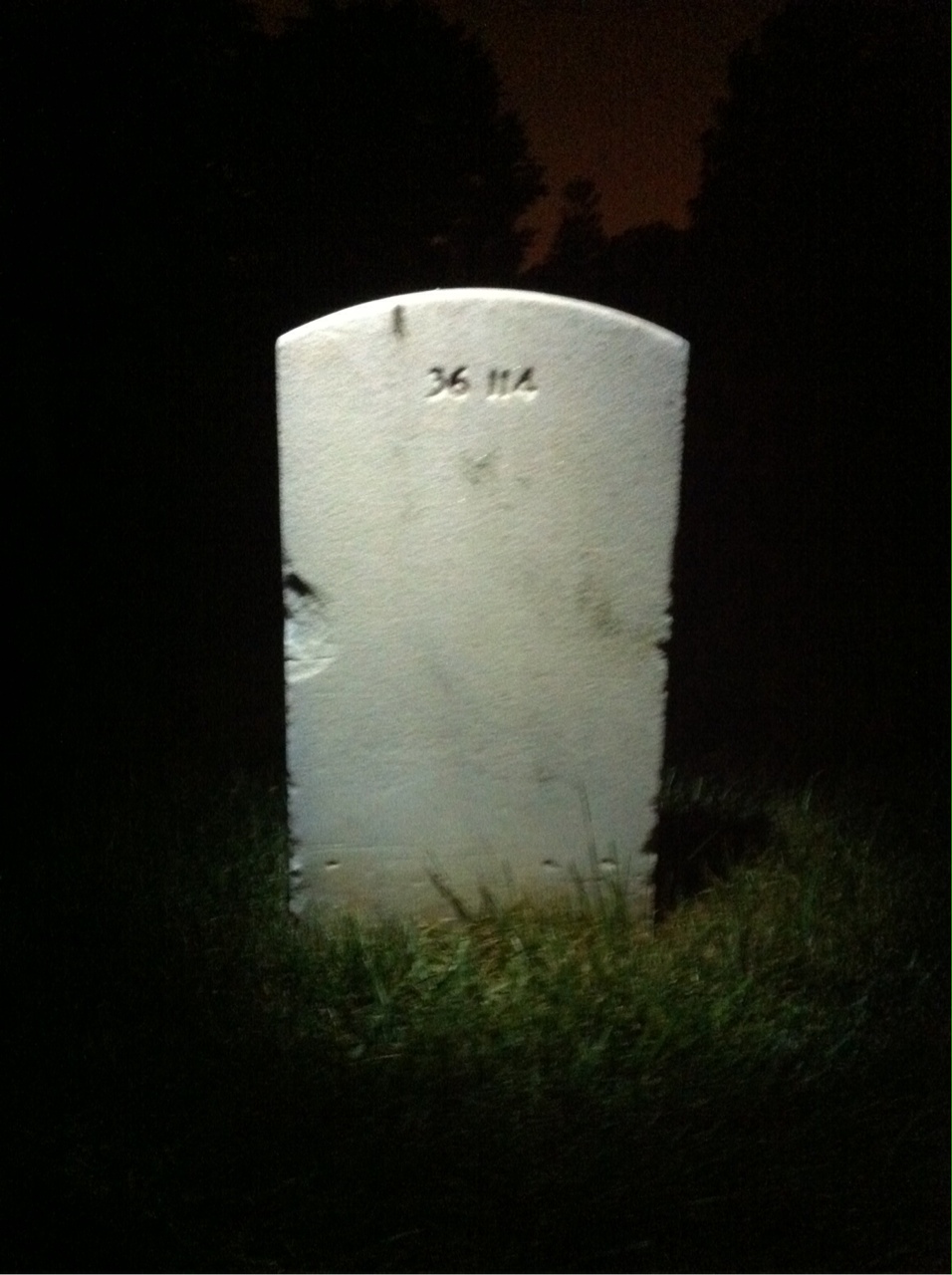 Back of headstone — Emma Moye