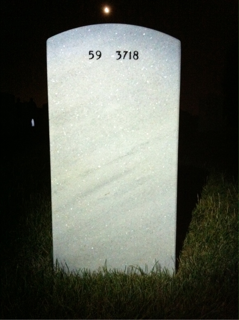 Back of headstone — Kay Miller