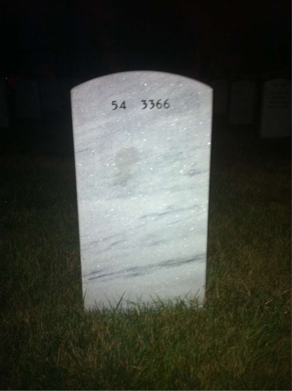 Back of headstone — Arthur Jones