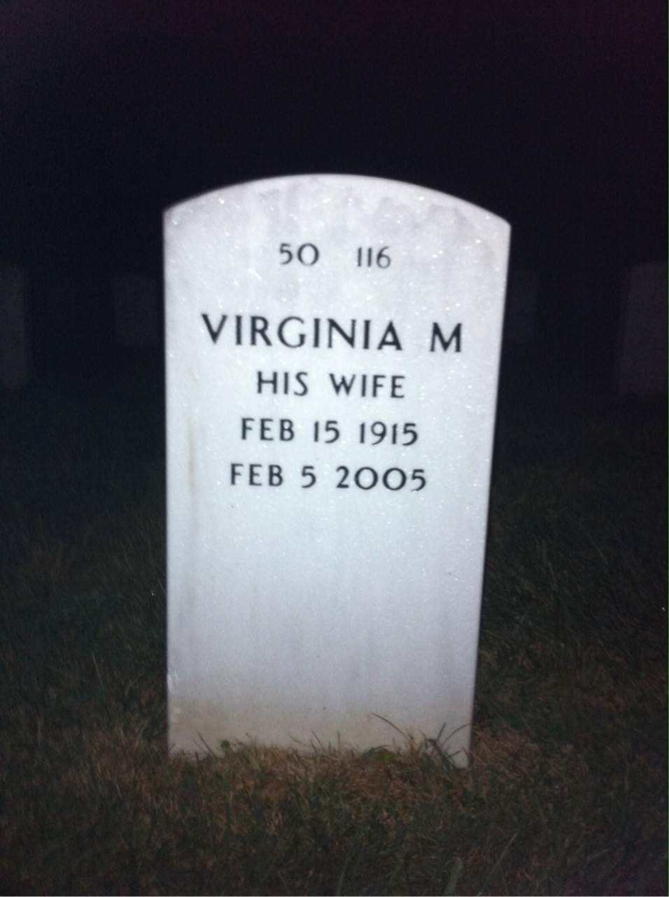 Back of headstone — Francis Conti