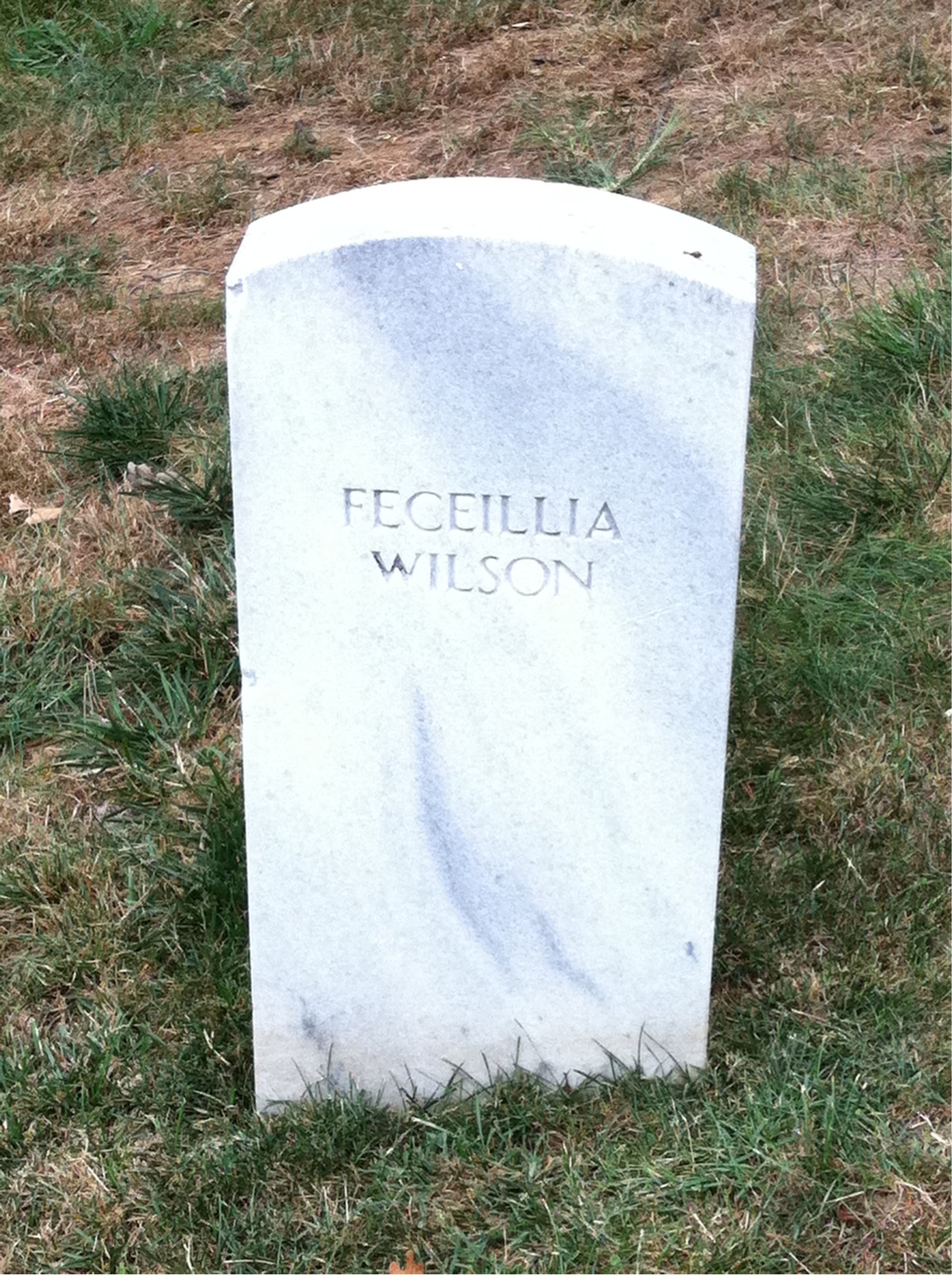 Headstone of Feceillia Wilson