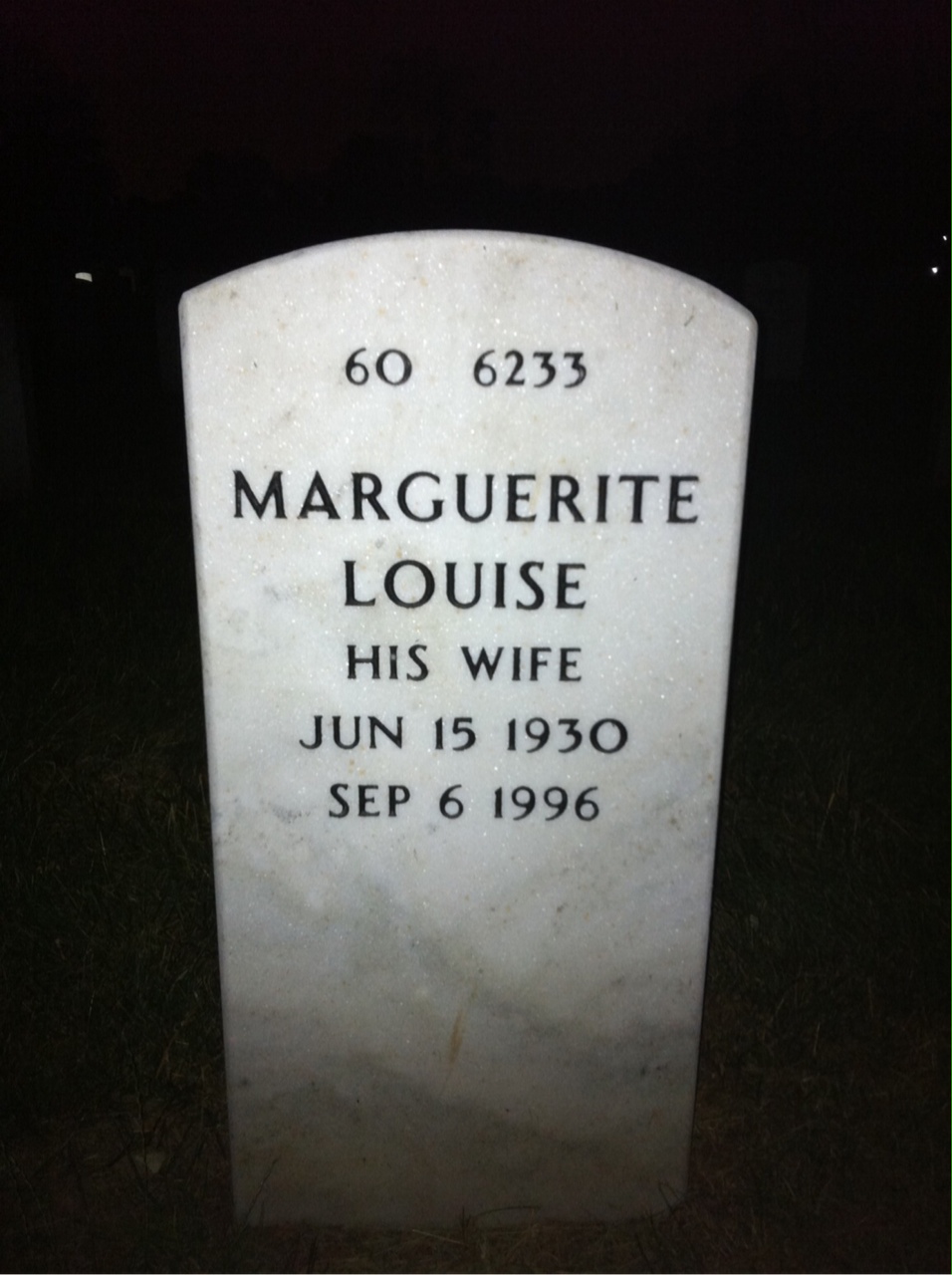 Back of headstone — Clarence Moneymaker