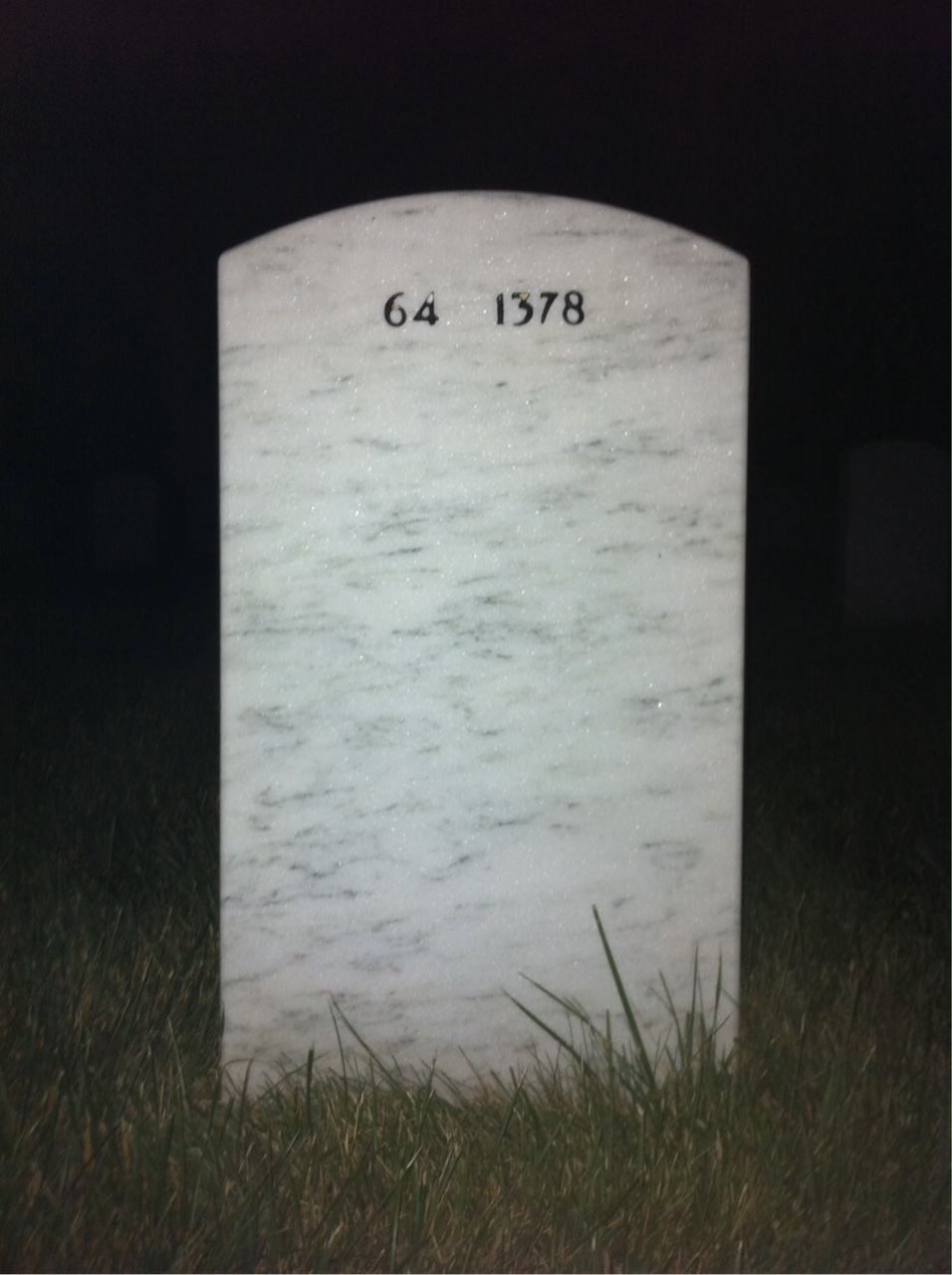 Back of headstone — Richard Henry