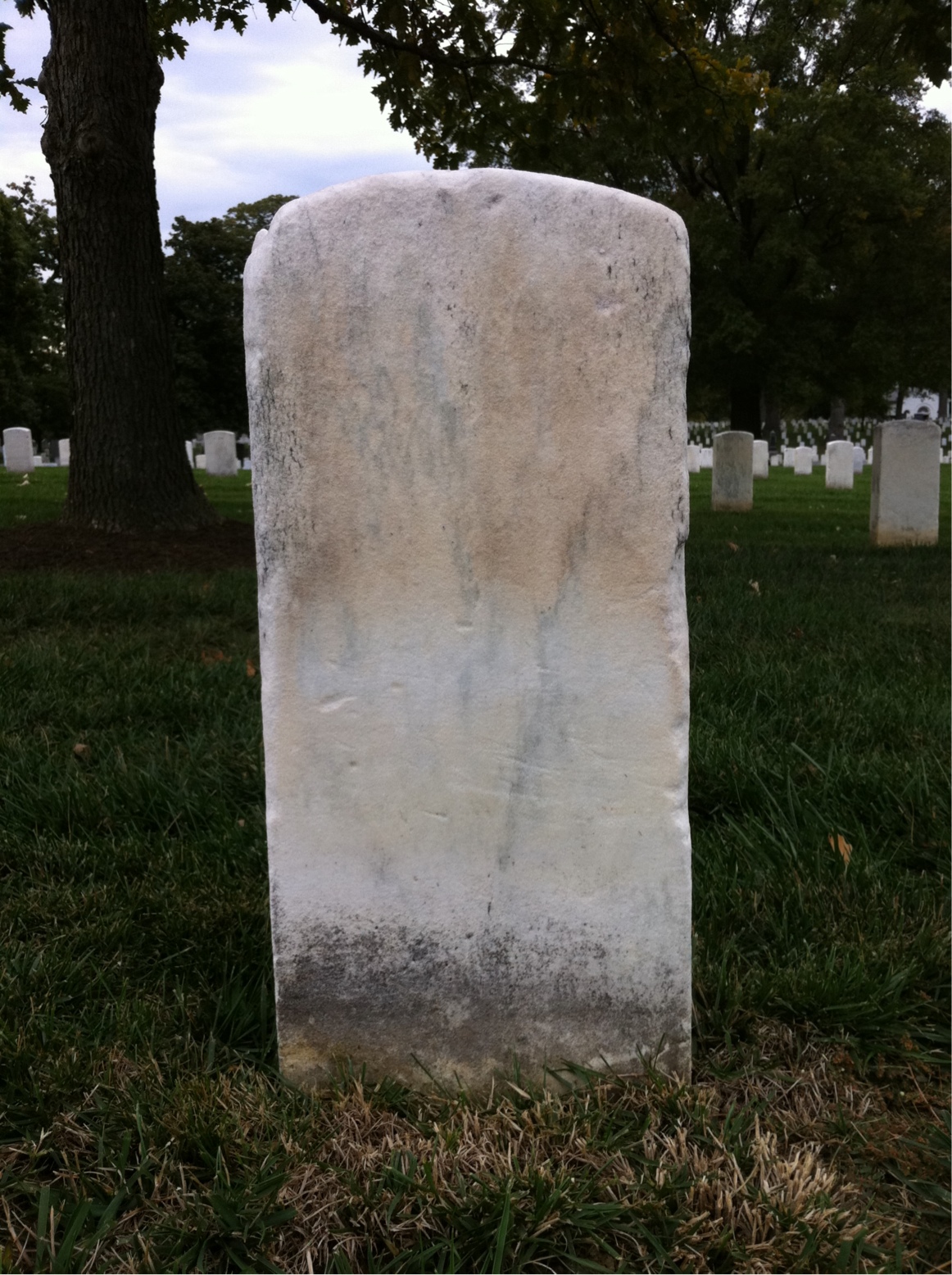 Back of headstone — John Anderson