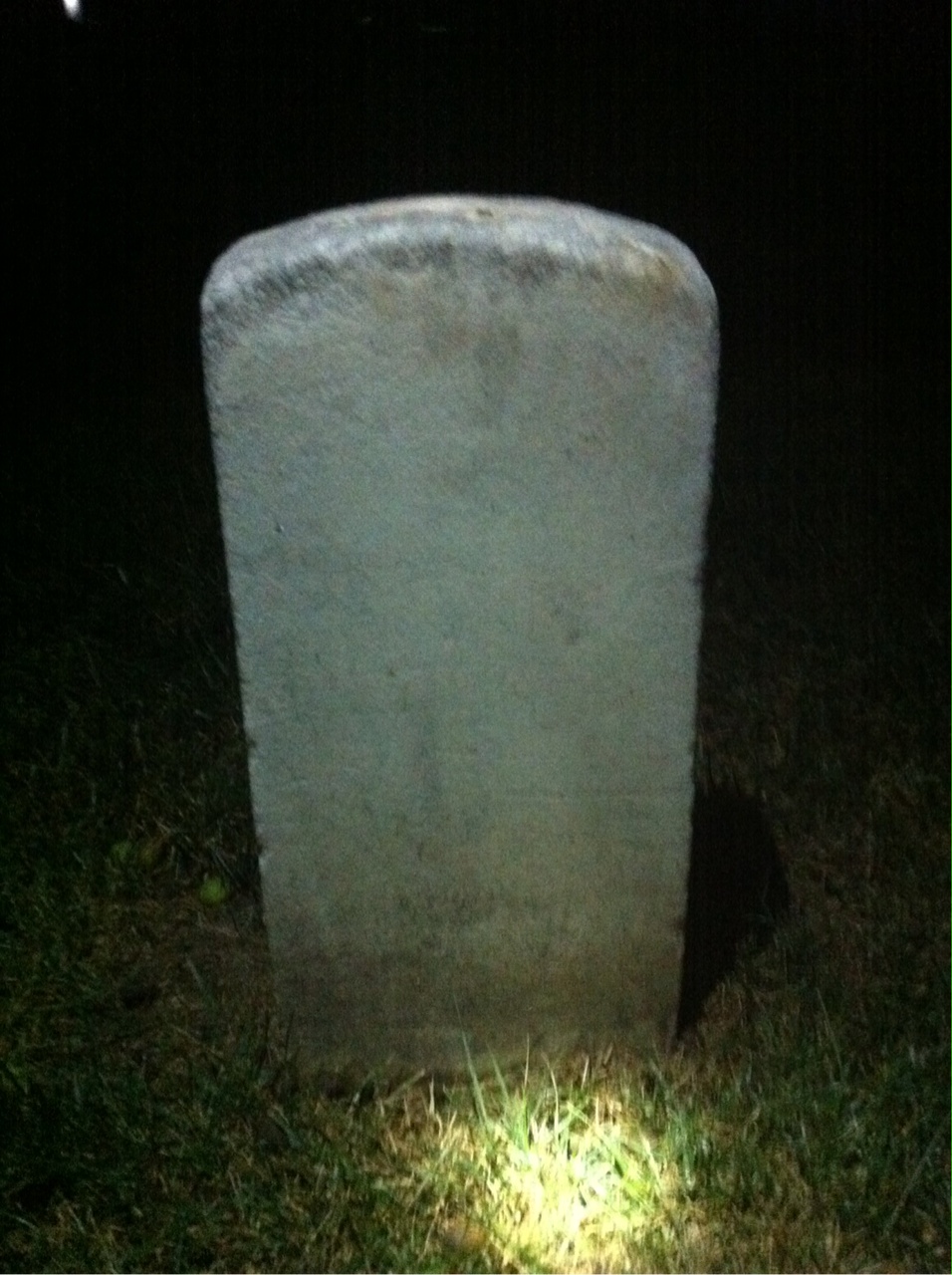 Back of headstone — John Collins