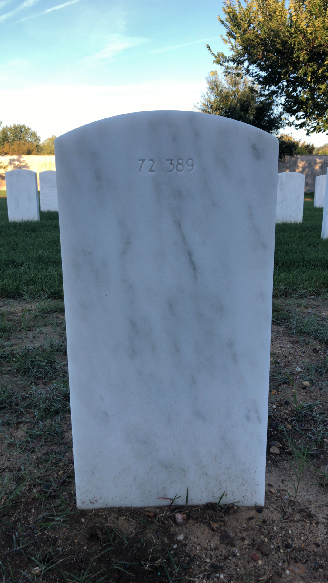 Back of headstone — Michael Scott Sickles