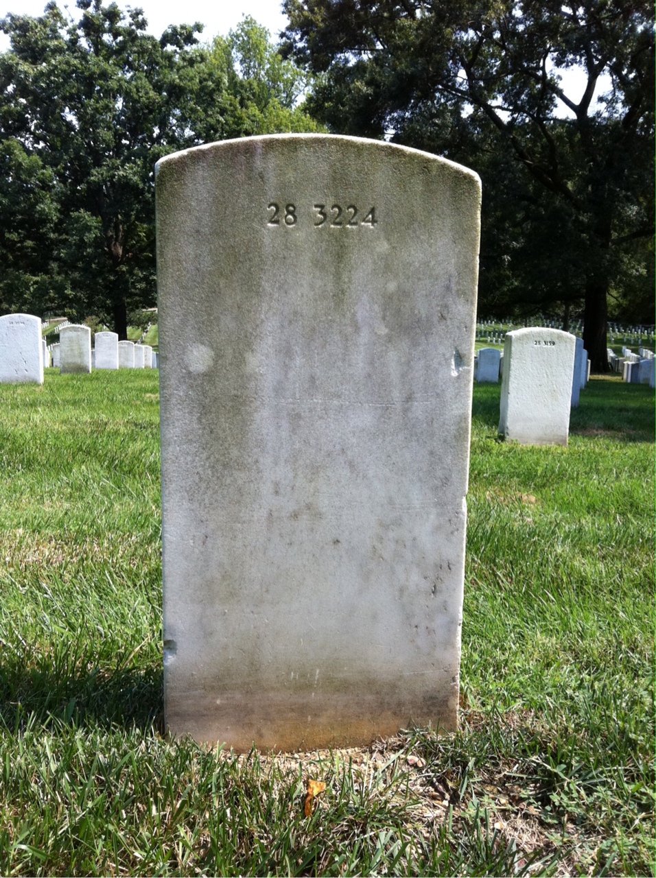 Back of headstone — William Murray