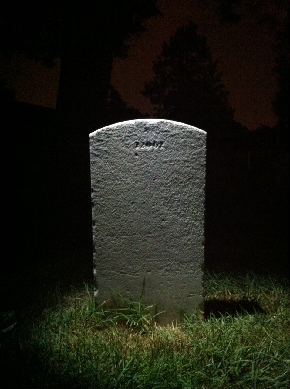 Back of headstone — John Allen