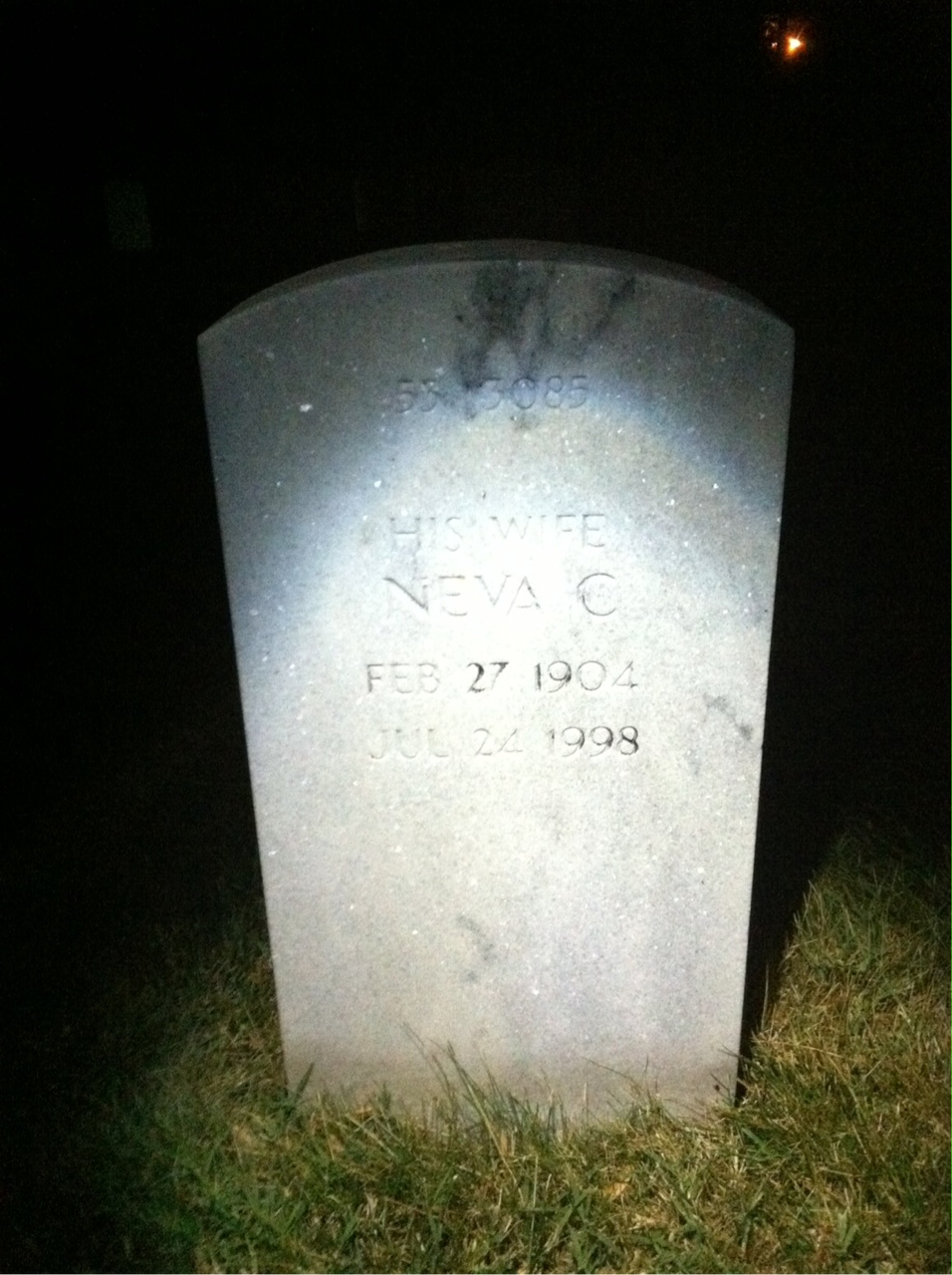 Back of headstone — Thomas Joseph Kingcaid