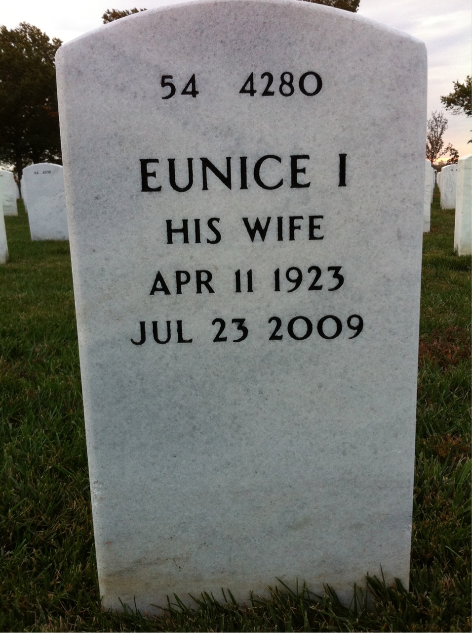 Back of headstone — Jack Roe