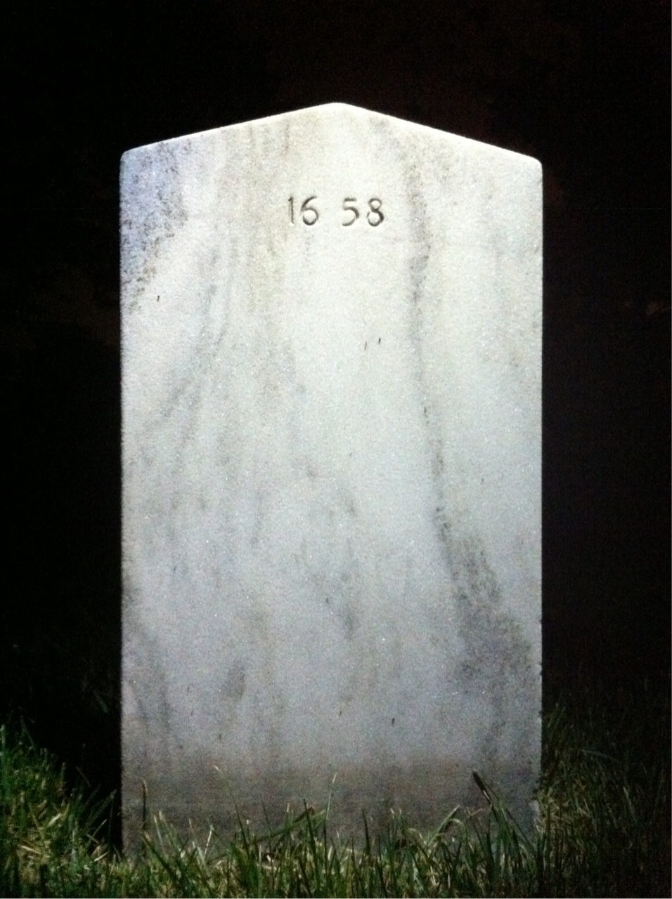 Back of headstone — John Abney