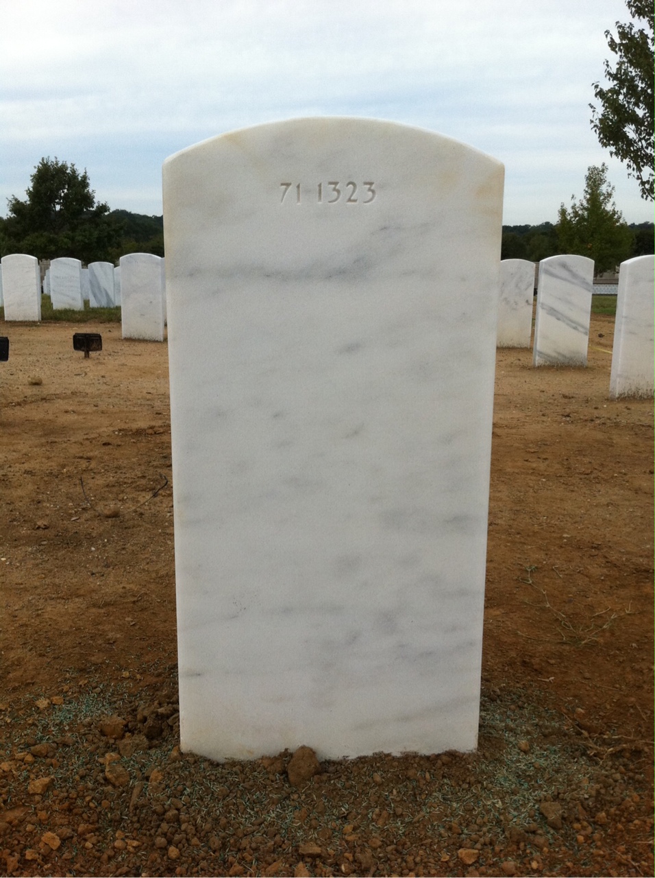 Back of headstone — John E Bronson