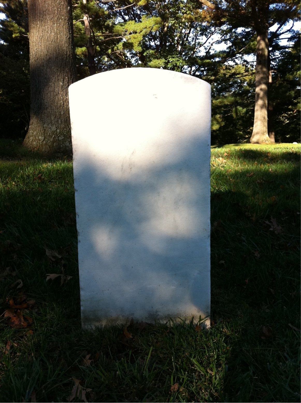 Back of headstone — Martha Moore