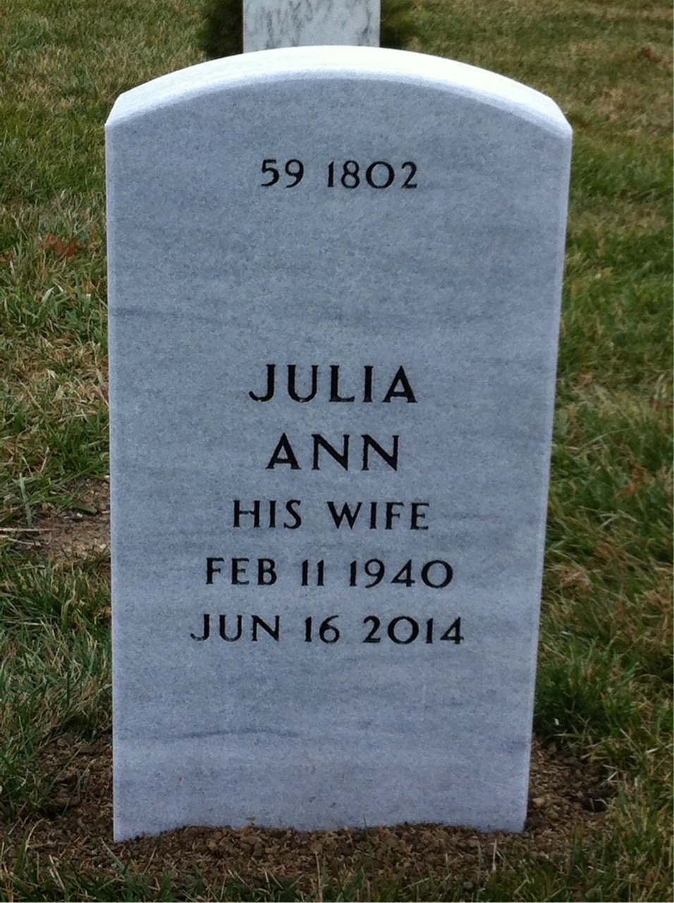 Back of headstone — John Breidenstein