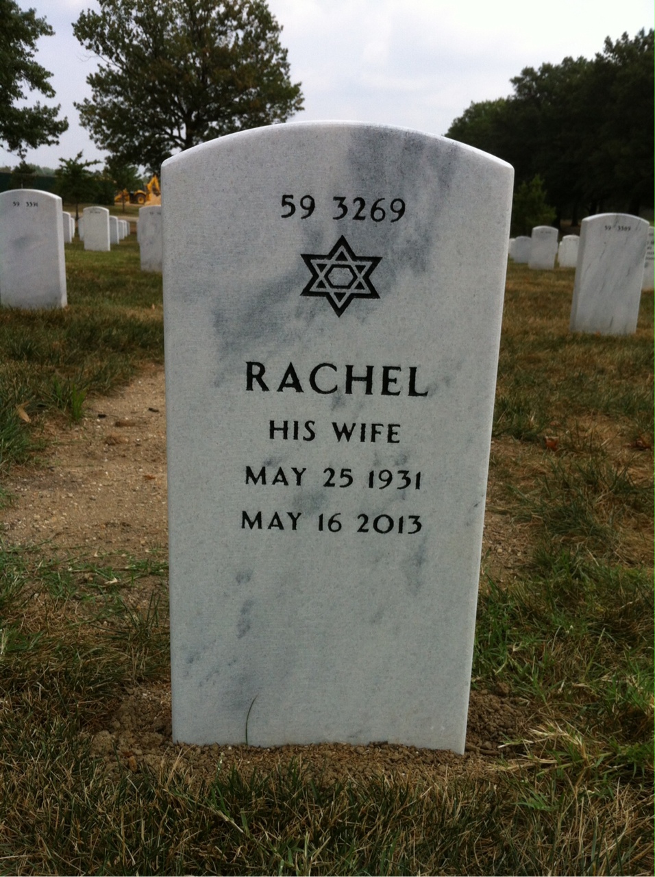 Back of headstone — Raymond Fleinek