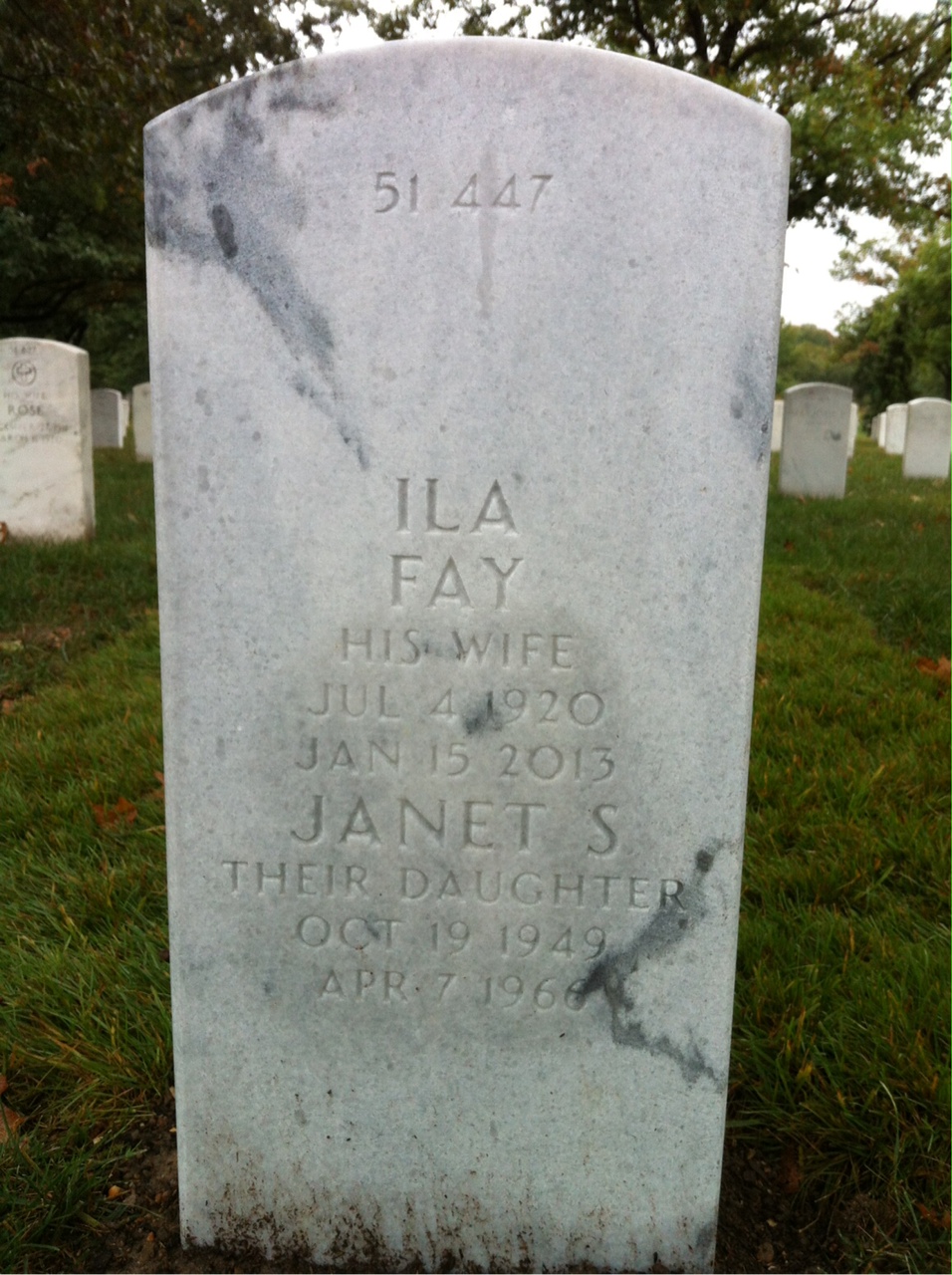 Back of headstone — Ralph Swisher