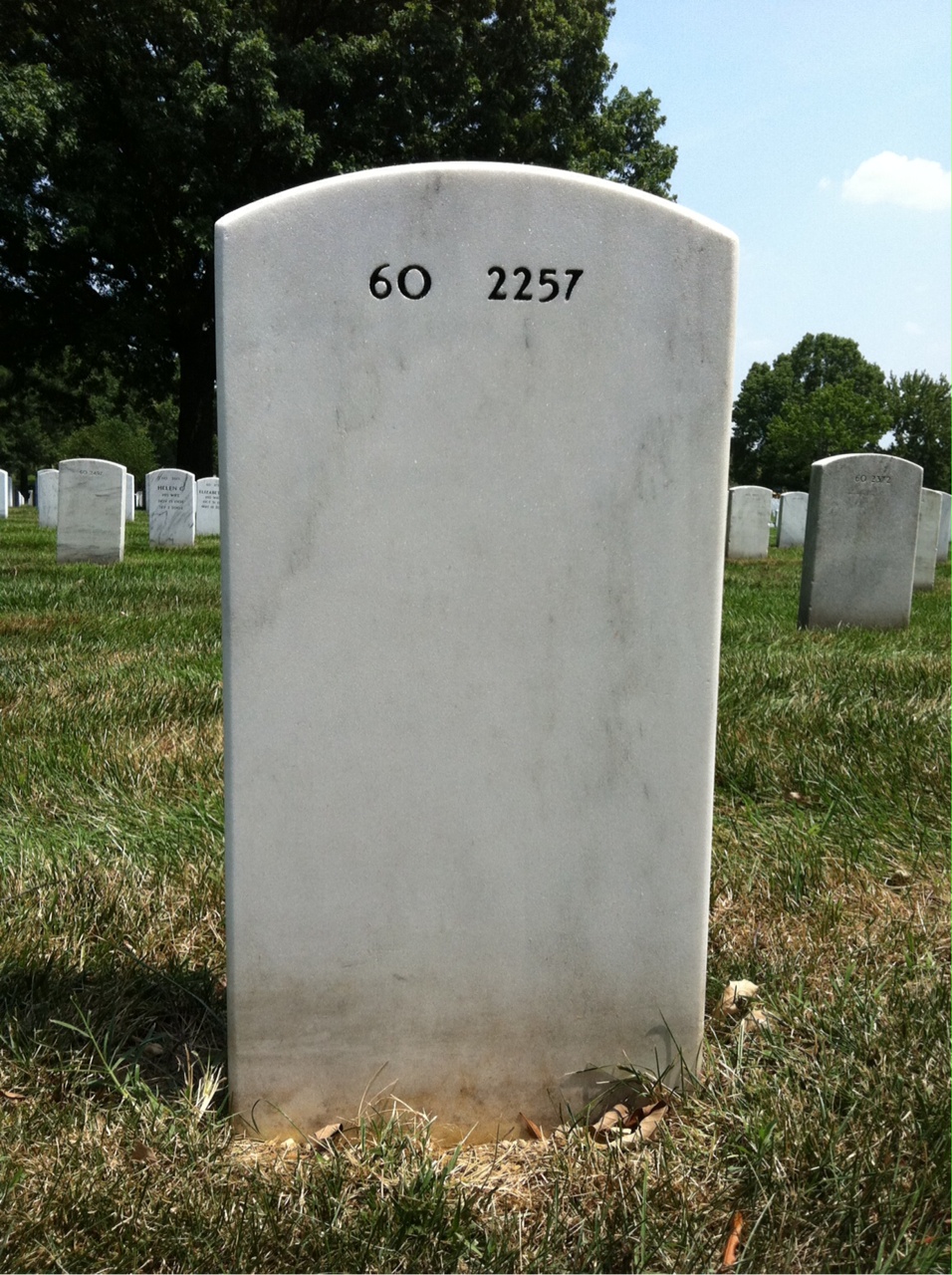 Back of headstone — Vicki D Butefish