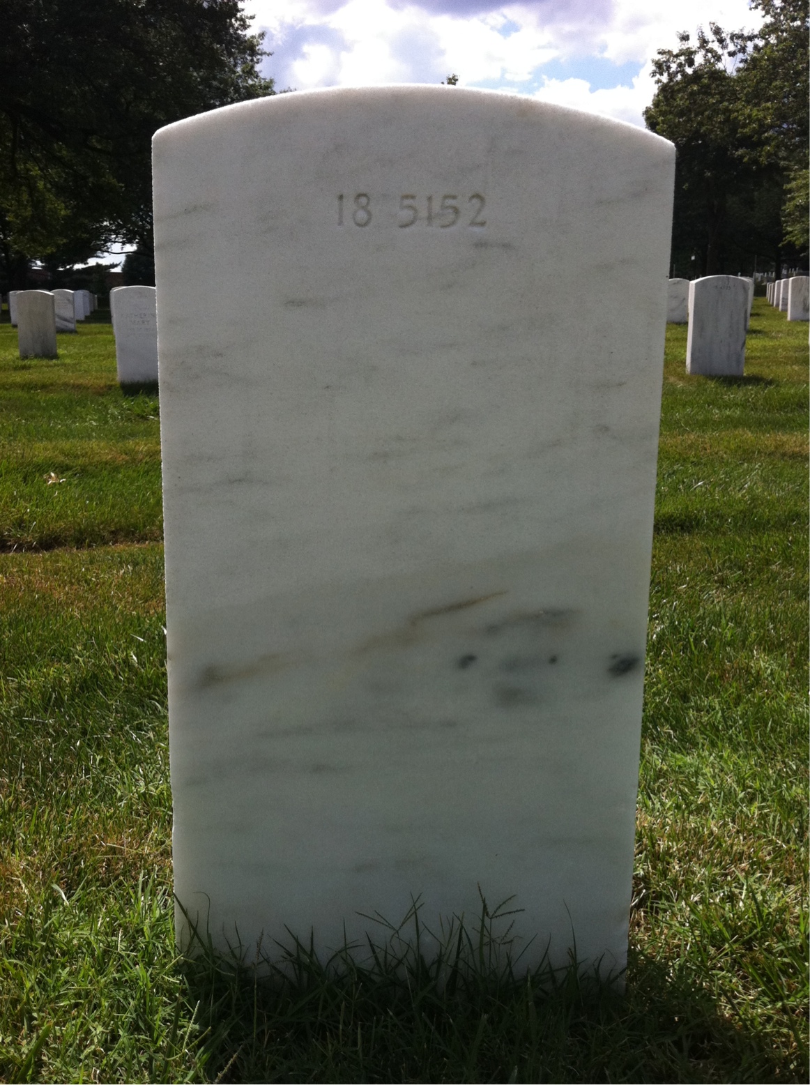 Back of headstone — Archie Atkins
