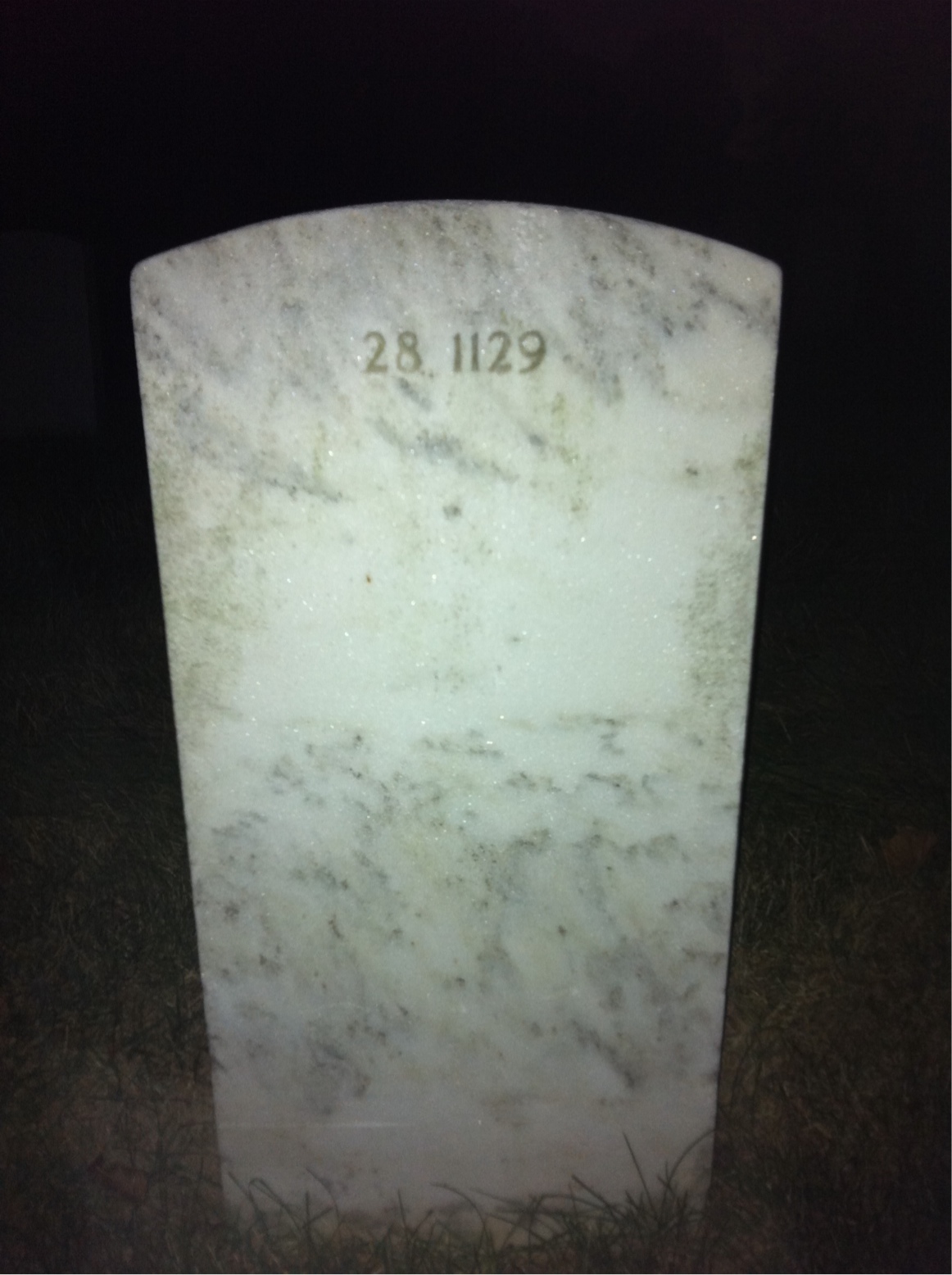 Back of headstone — Margaret Atkinson