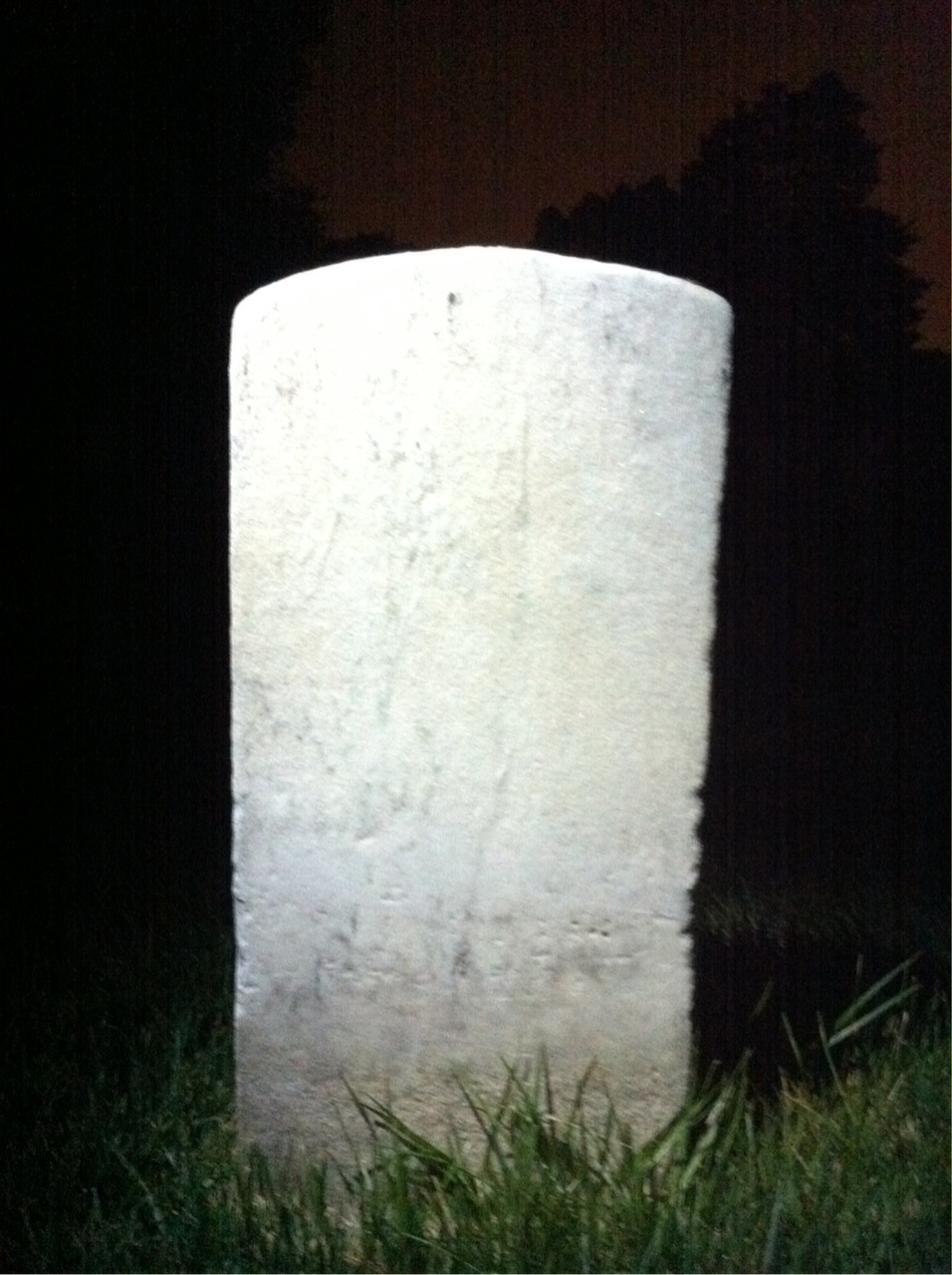 Back of headstone — Leroy Beecher