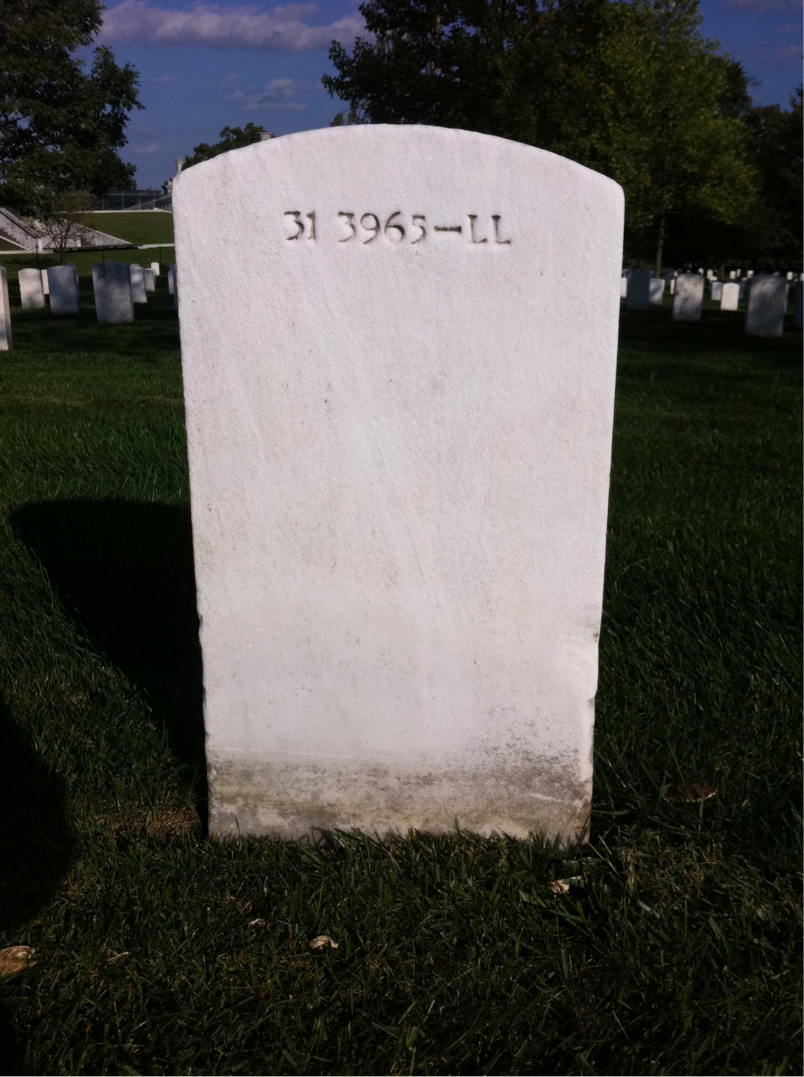 Back of headstone — Donald Musgrove