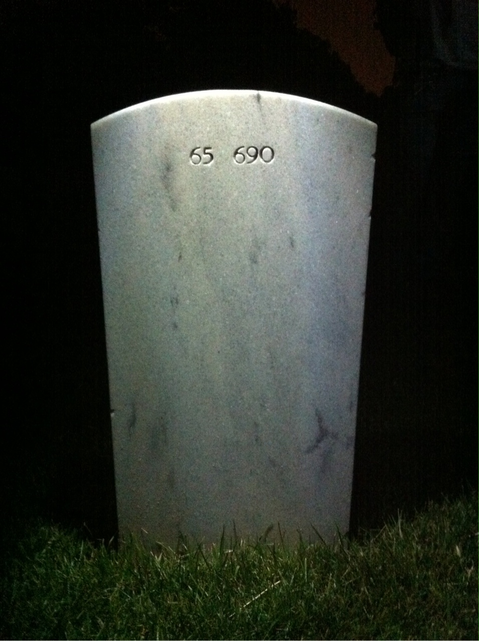 Back of headstone — Barbara Alexander