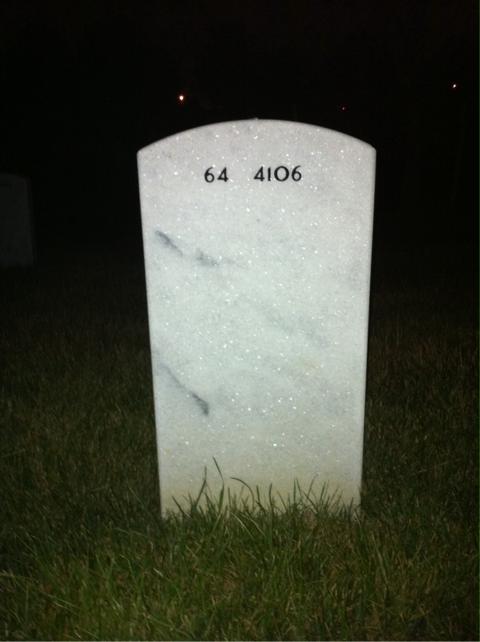 Back of headstone — Andrew Grant