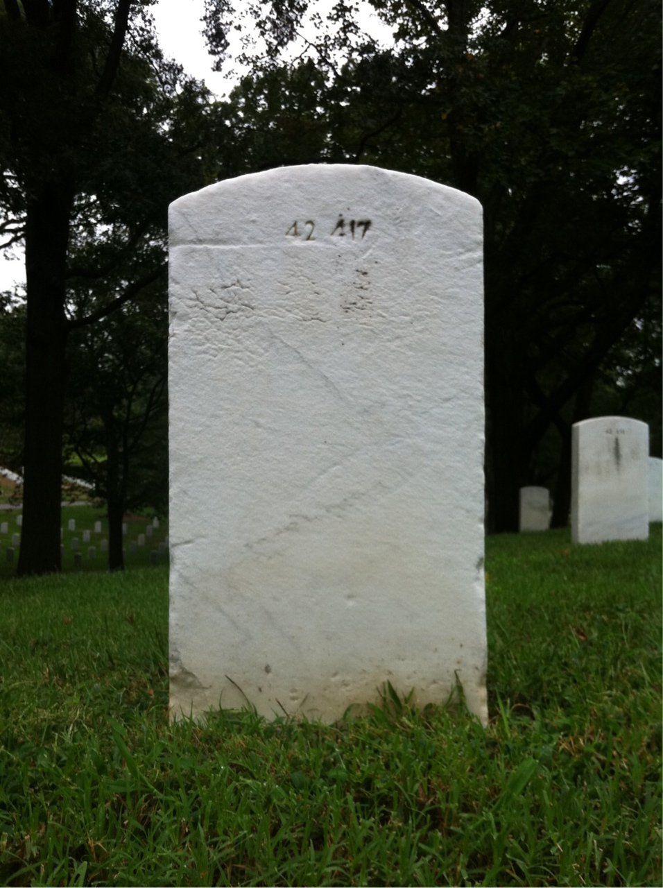 Back of headstone — James Abell