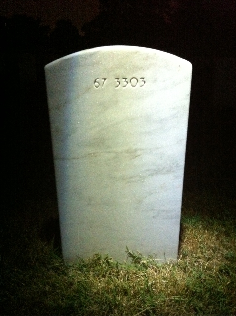 Back of headstone — Weldon Miller