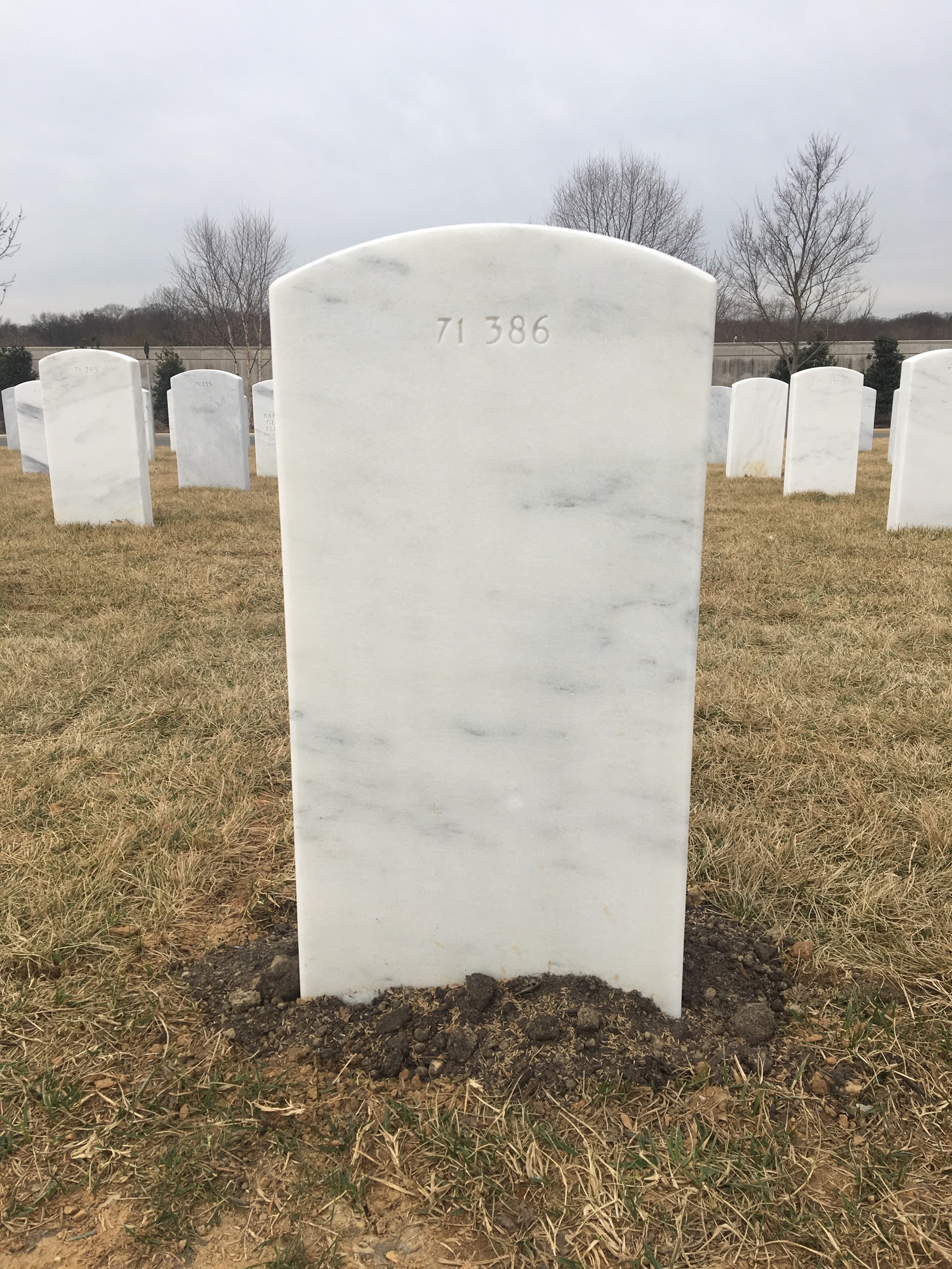 Back of headstone — Norman Myers
