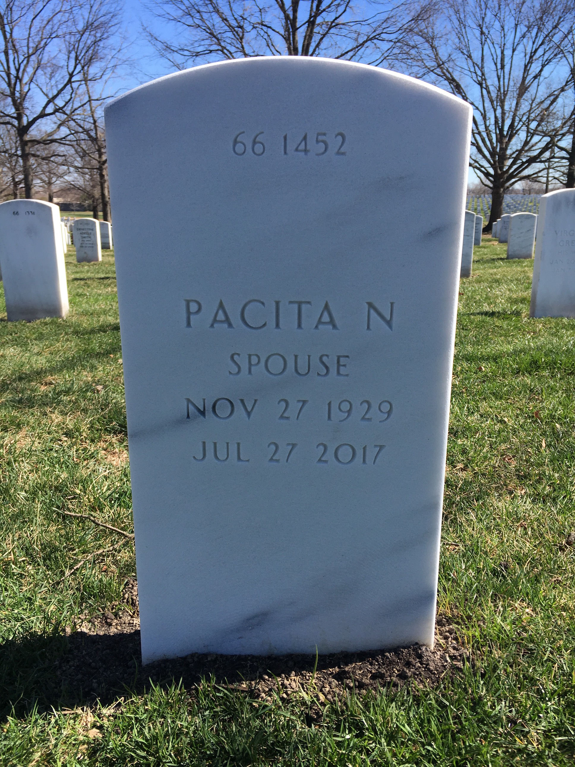 Back of headstone — Robert Harris