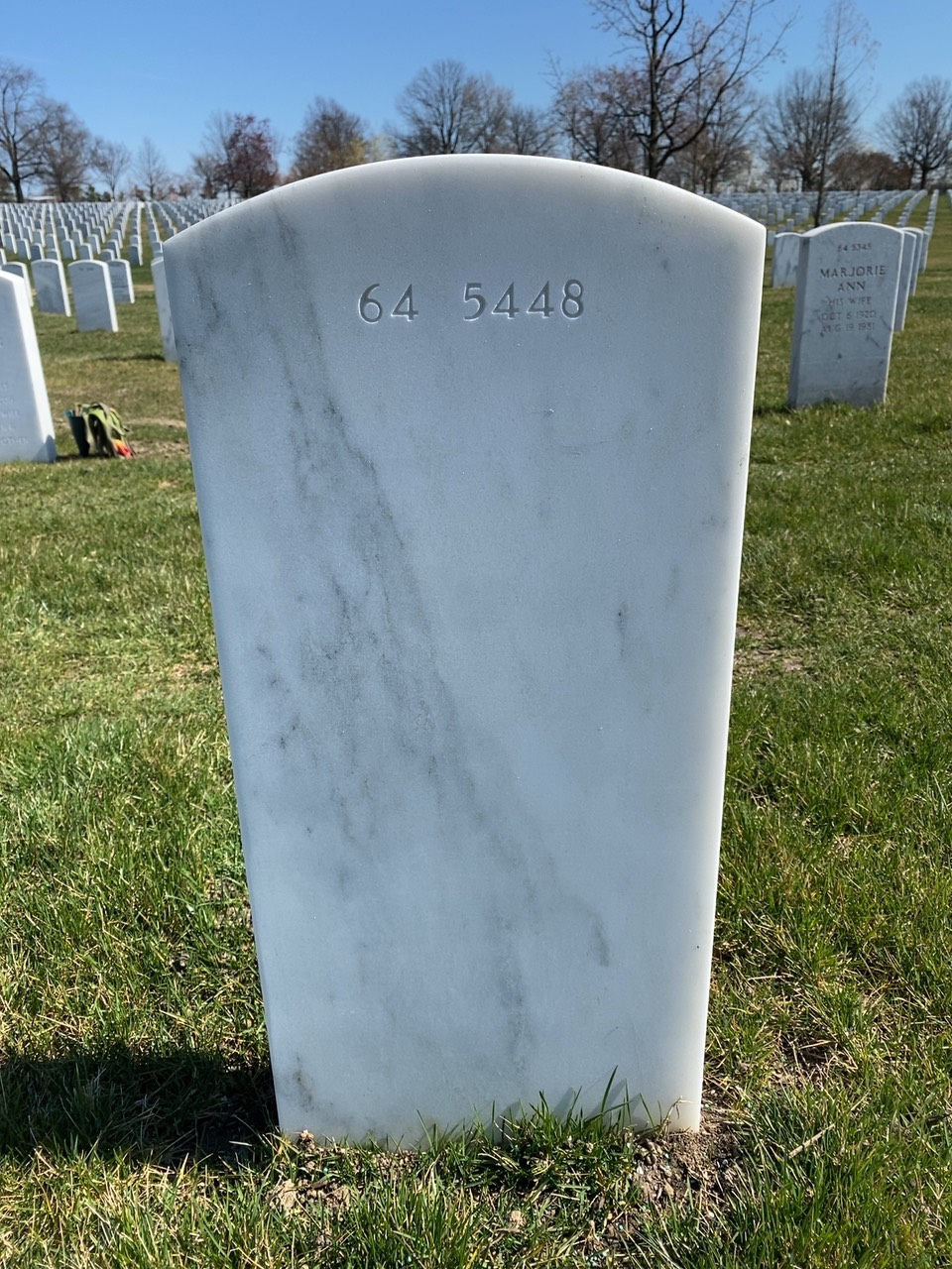 Back of headstone — Carmen Decruz
