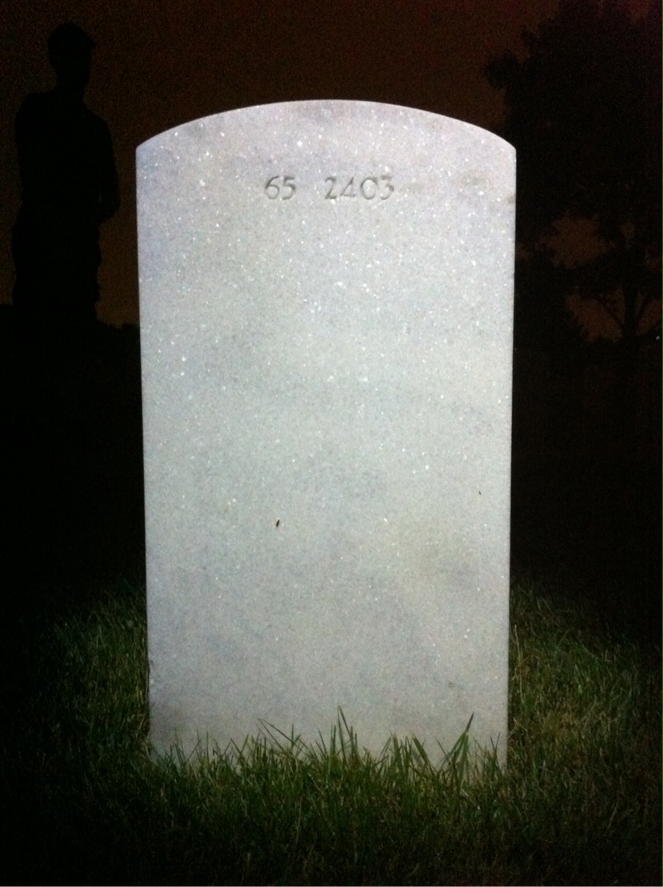 Back of headstone — Louis Anderson