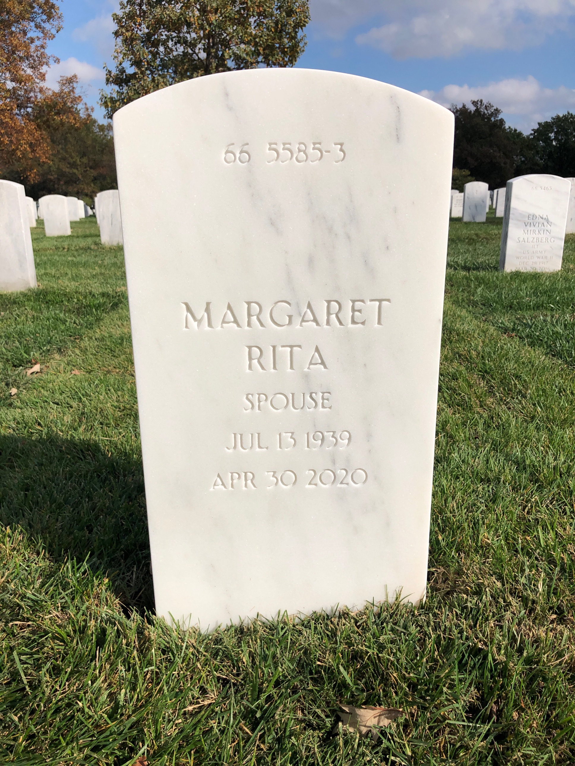 Back of headstone — William Redman