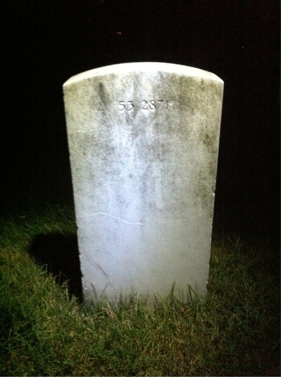 Back of headstone — Vernon Artis