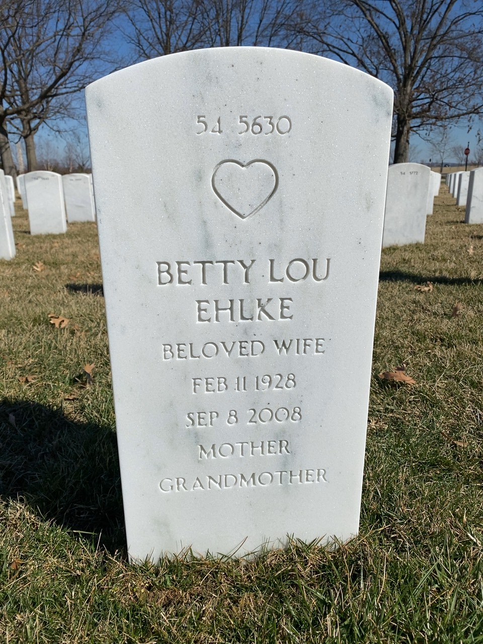 Back of headstone — Robert Berens