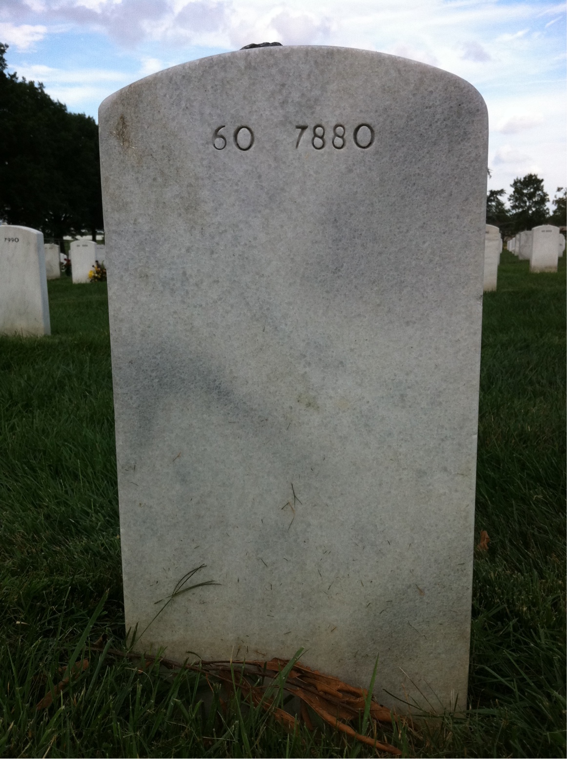 Back of headstone — Brett James Petriken
