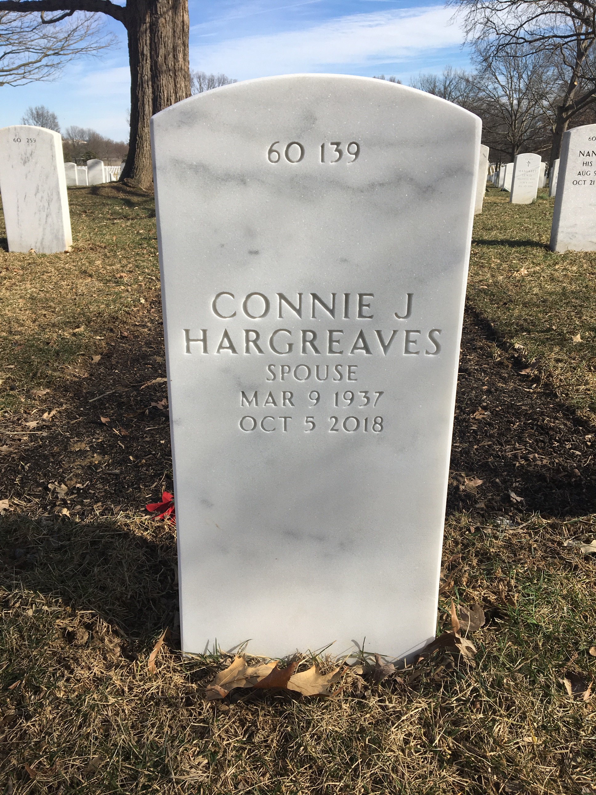 Back of headstone — Richard Hargreaves