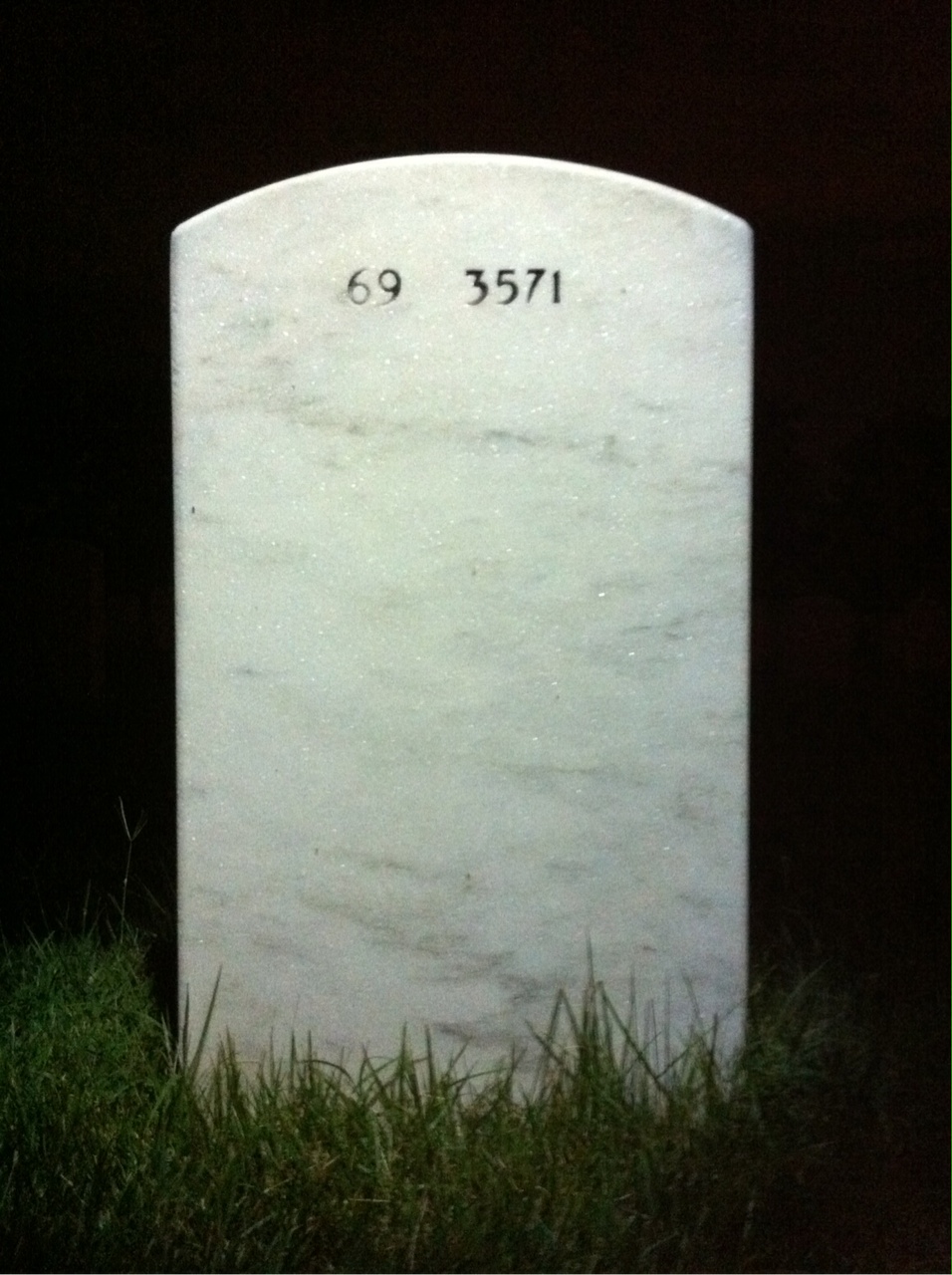 Back of headstone — Thomas Clare