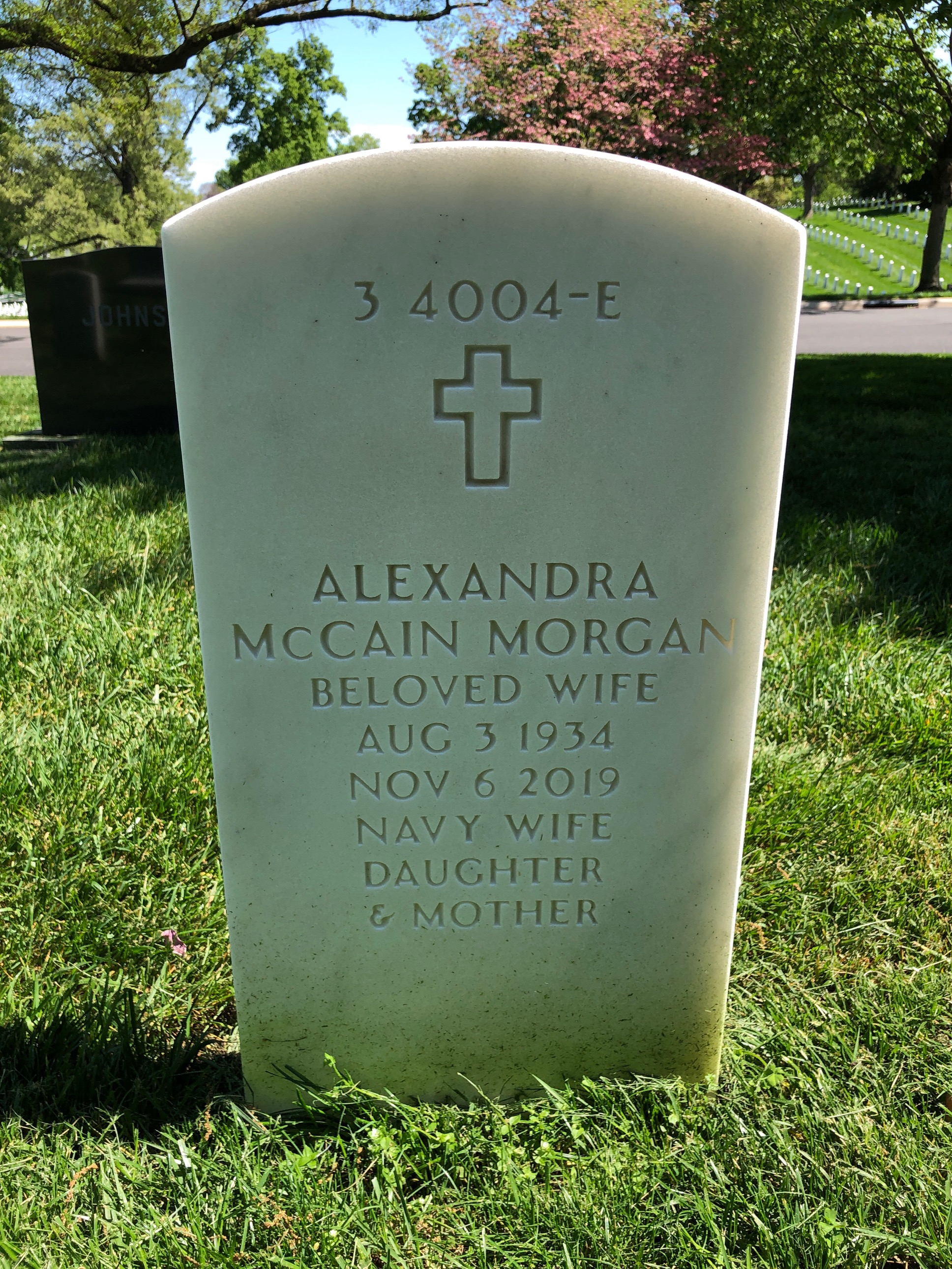 Back of headstone — Henry Morgan