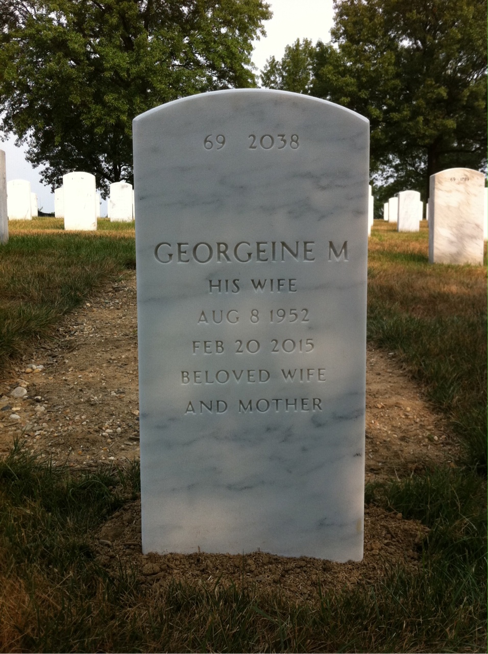 Back of headstone — Eugene Marbeiter