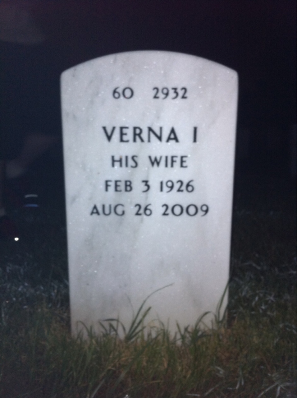 Back of headstone — Richard Shear